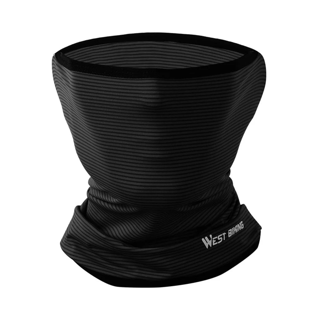 WEST BIKING Summer Breathable UV Protection Face Mask Head Scarf Neck Gaiter for Outdoor Cycling Fishing - Black Stripe - 2