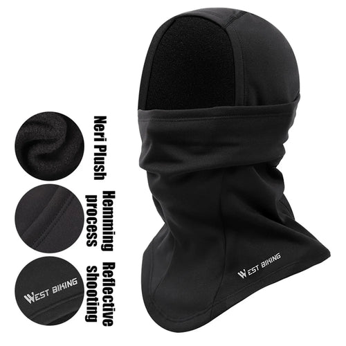 WEST BIKING Motorcycle Cycling Bike Face Mask Neck Warmer Hiking Skateboard Windproof Balaclava - Black - 1