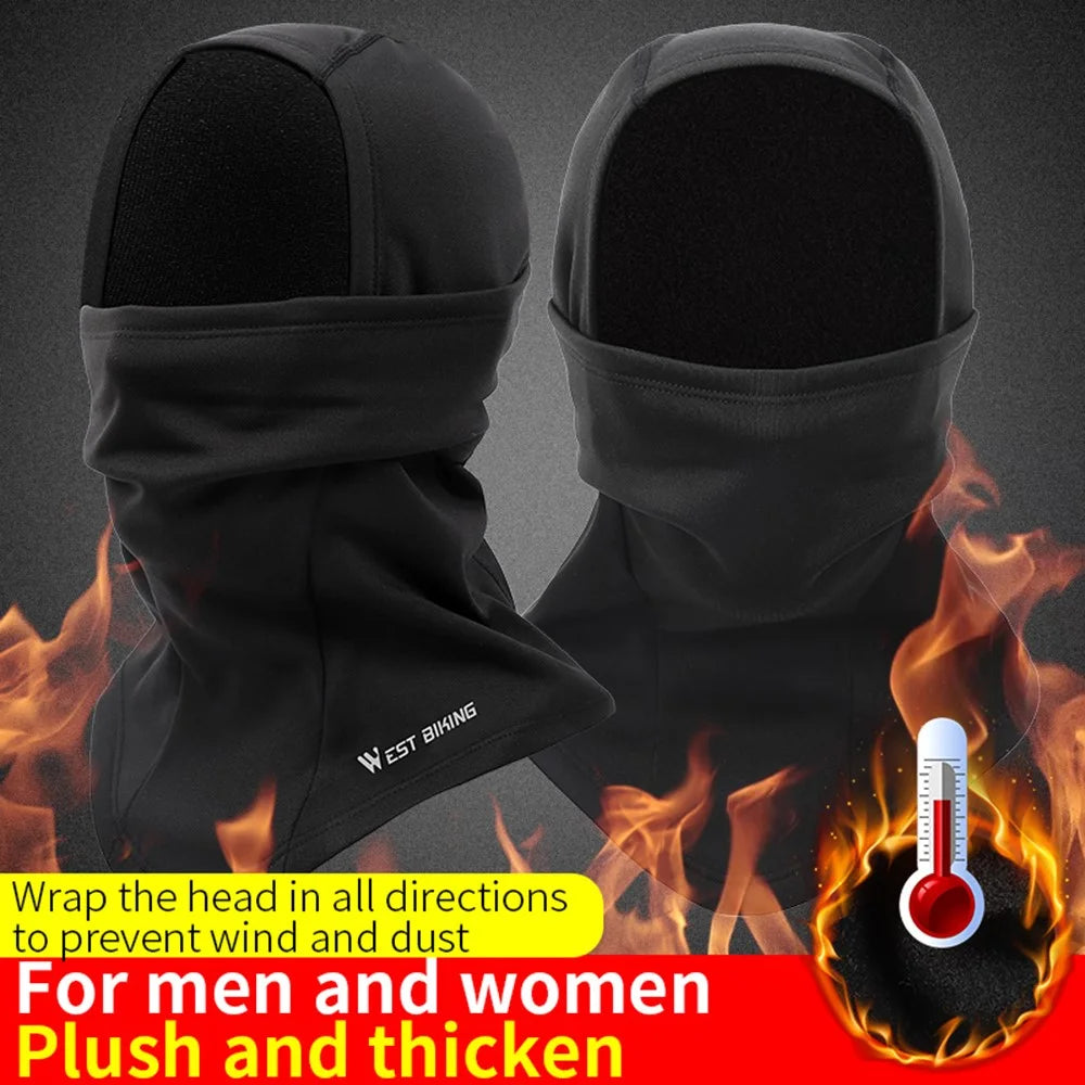 WEST BIKING Motorcycle Cycling Bike Face Mask Neck Warmer Hiking Skateboard Windproof Balaclava - Black - 5