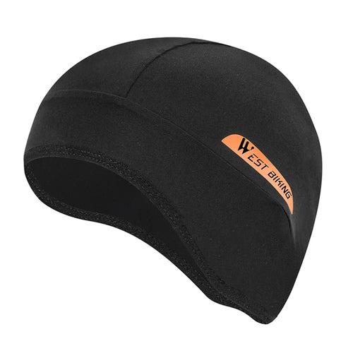 WEST BIKING Cycling Bicycle Cap Headwear Summer Ice Silk Breathable Sport Cap Helmet Lining Hat - Black - 1