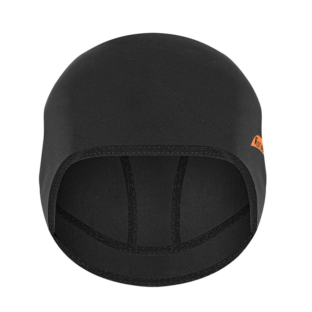 WEST BIKING Cycling Bicycle Cap Headwear Summer Ice Silk Breathable Sport Cap Helmet Lining Hat - Black - 2