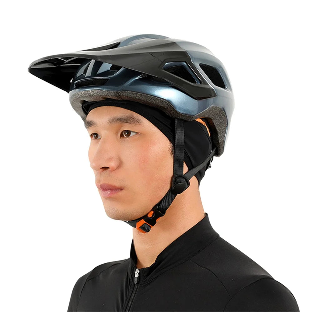 WEST BIKING Cycling Bicycle Cap Headwear Summer Ice Silk Breathable Sport Cap Helmet Lining Hat - Black - 4