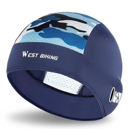 WEST BIKING YP0201295 Cycling Cap Summer Anti-UV MTB Road Bike Motorcycle Helmet Liner Ice Silk Breathable Sport Headwear - Blue - 1