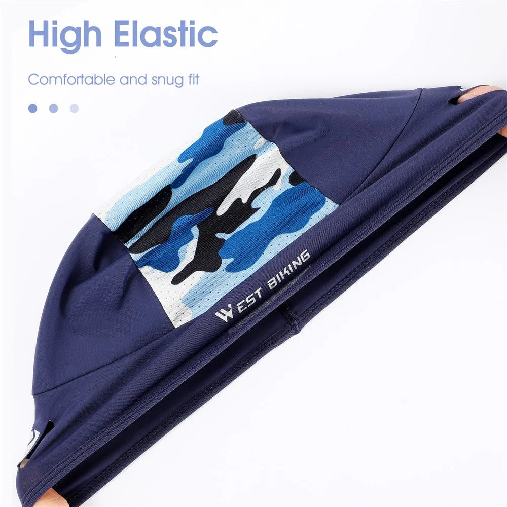 WEST BIKING YP0201295 Cycling Cap Summer Anti-UV MTB Road Bike Motorcycle Helmet Liner Ice Silk Breathable Sport Headwear - Blue - 5