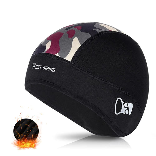 WEST BIKING YP0201299 Winter Cycling Warm Camouflage Head Cap Elastic Hat with Glasses Holes - Black - 1