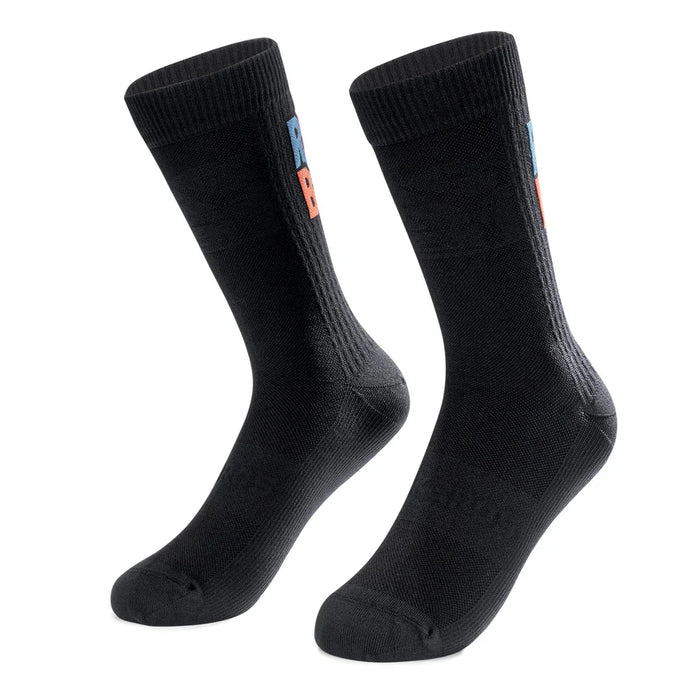 ROCKBROS 490068001 Breathable Cycling Socks Anti Bacterial Mid Calf Socks for Road Mountain Bike - Black/M - 2