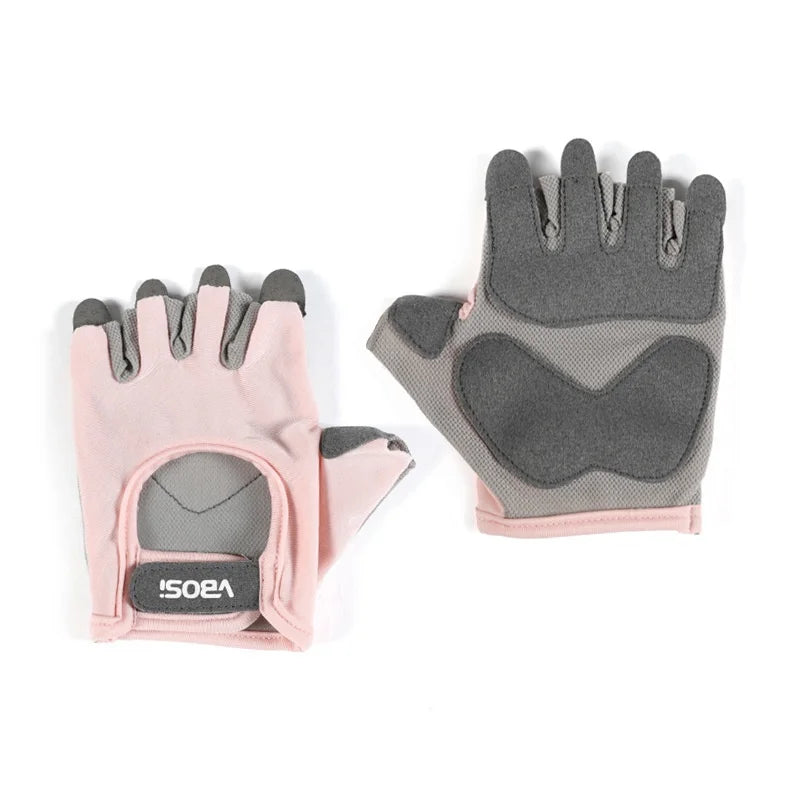 VBOSI 6204V Breathable Fitness Gloves Anti-Slip Half Finger Gym Workout Gloves for Weightlifting Cycling - Black/M - 5