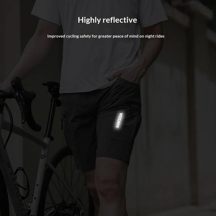 WOSAWE BD129 Summer Cycling Shorts Road Mountain Bike Quick Dry Breathable Shorts with Pockets for Riding (without Cushion) - BD129/B Black | Asian M/European S - 6