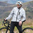 WOSAWE Reflective Cycling Jacket Waterproof Windproof Long Sleeve Hooded Coat for Men Women - BL210 Silver | Asia Size M / EU Size S - 5