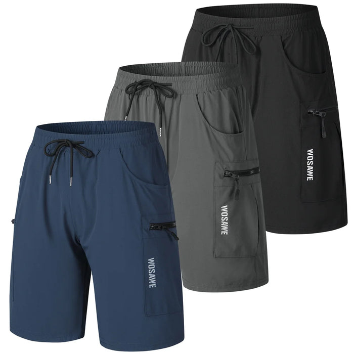 WOSAWE BD119 Reflective Summer Cycling Shorts 4D Padded MTB Road Bike Shorts for Men Women - BD119/B Black | Asian M/European S - 6