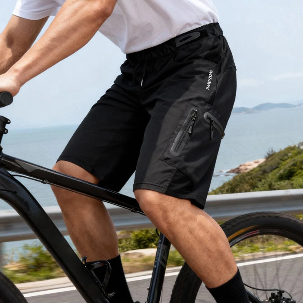 WOSAWE BL139 Cycling Shorts 5D Silicone Padded Mountain Bike Quick Dry Shorts for Men - BL139/B Black | Asian Size L / European Size M - 3