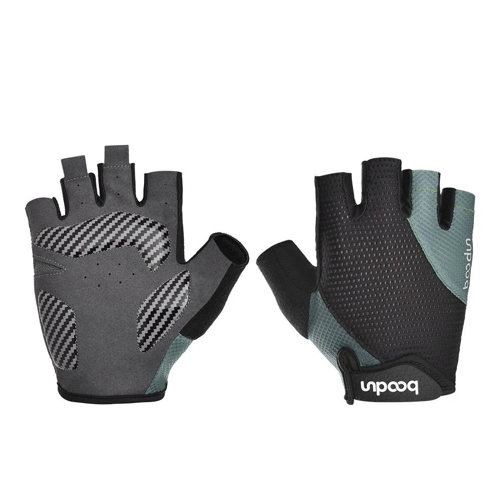 BOODUN 2111408 Half Finger Biking Gloves 4D Thickened Silicone Breathable Road Bike Gloves - M - 1