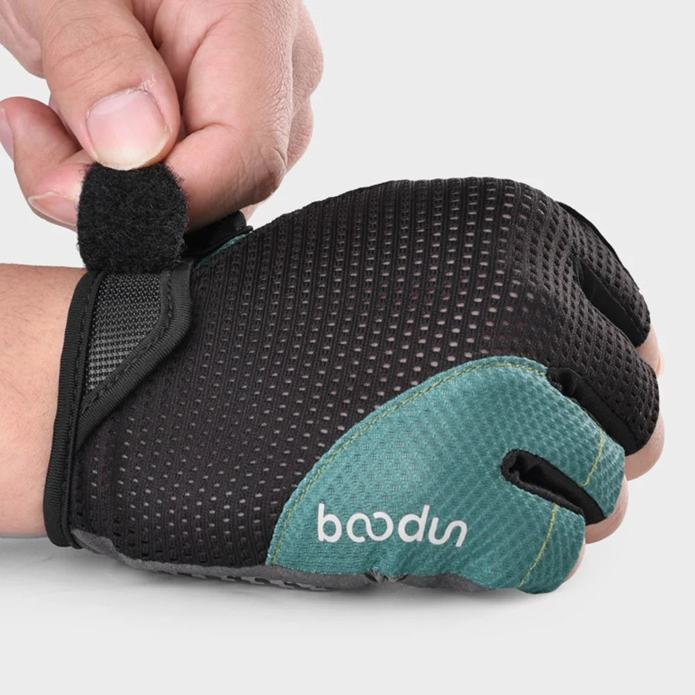 BOODUN 2111408 Half Finger Biking Gloves 4D Thickened Silicone Breathable Road Bike Gloves - M - 4