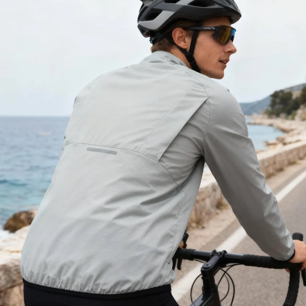 WOSAWE BE207 Windproof Cycling Jacket Men Women Waterproof Reflective Coat for Biking - BE207/B Black | Asian M/European S - 5
