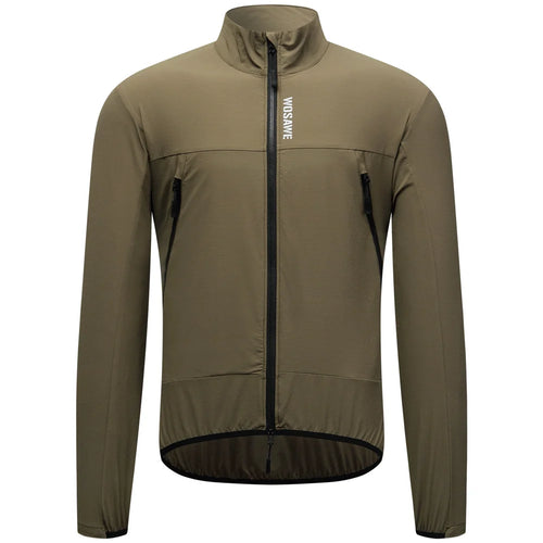 WOSAWE BE223 Cycling Jacket Windproof Waterproof Long Sleeve Road Bike Windbreaker Coat with Reflective Strips - BE223/Y Yellow|Asian Size M/European Size S - 1
