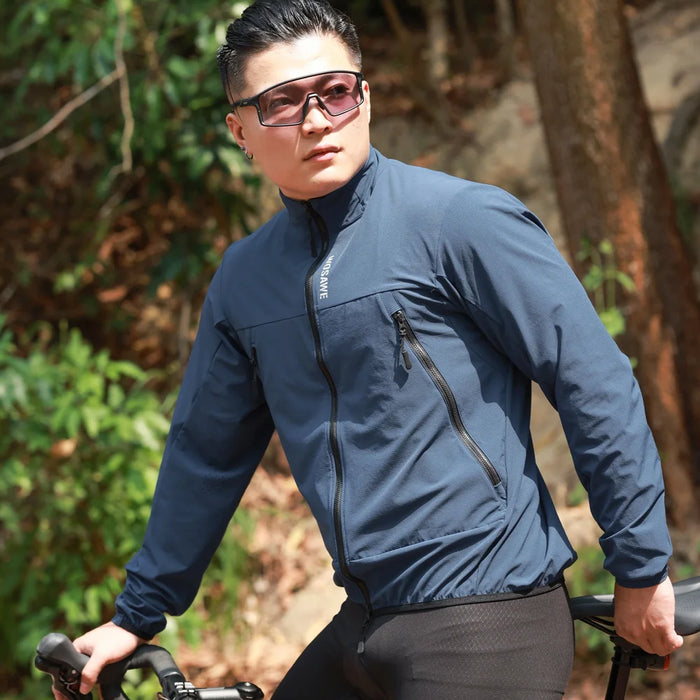 WOSAWE BE223 Cycling Jacket Windproof Waterproof Long Sleeve Road Bike Windbreaker Coat with Reflective Strips - BE223/Y Yellow|Asian Size M/European Size S - 3