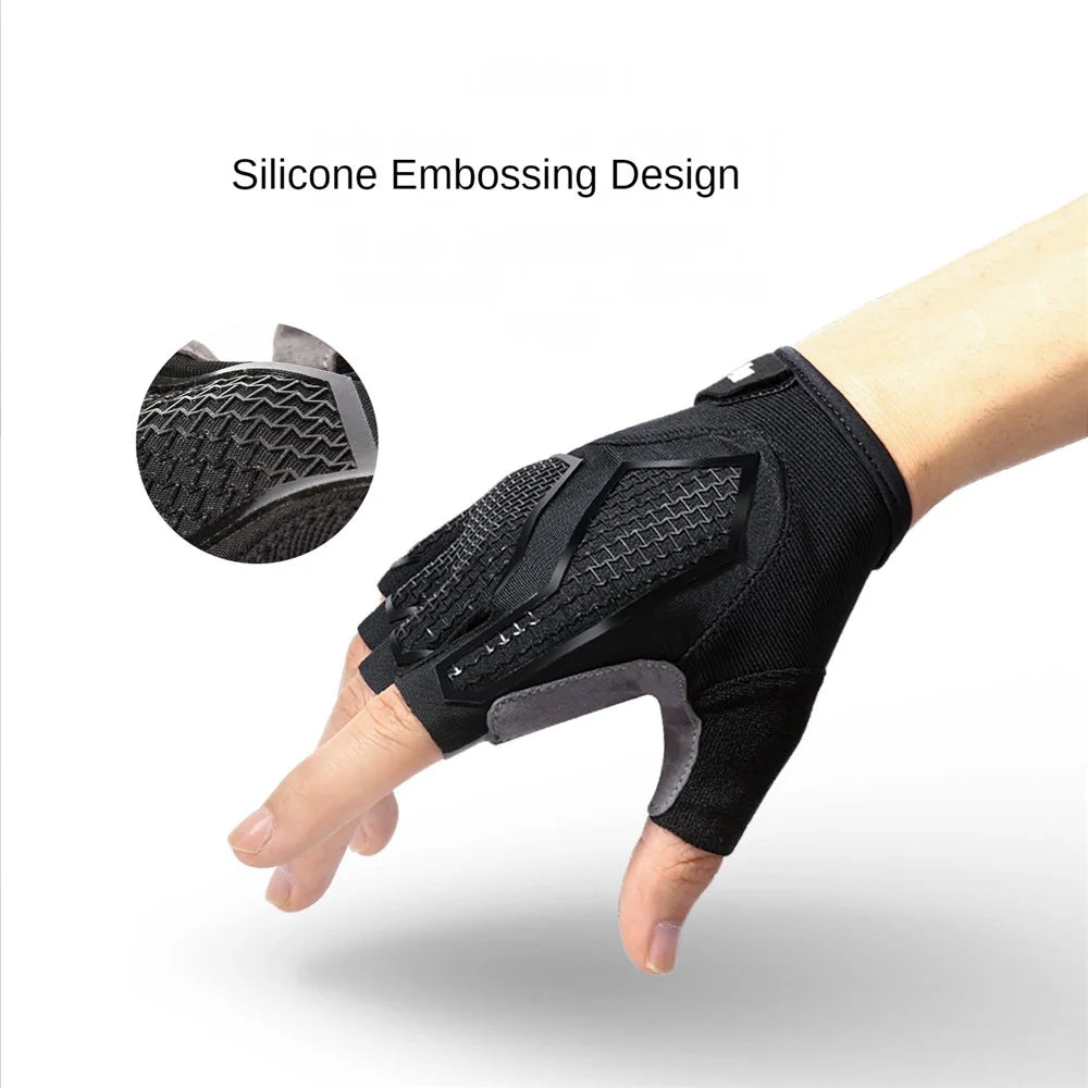 KYNCILOR A0028 1 Pair Cycling Fitness Half Finger Gloves Liquid Silicone Shock-absorbing Breathable Bicycle Gloves - XL - 7