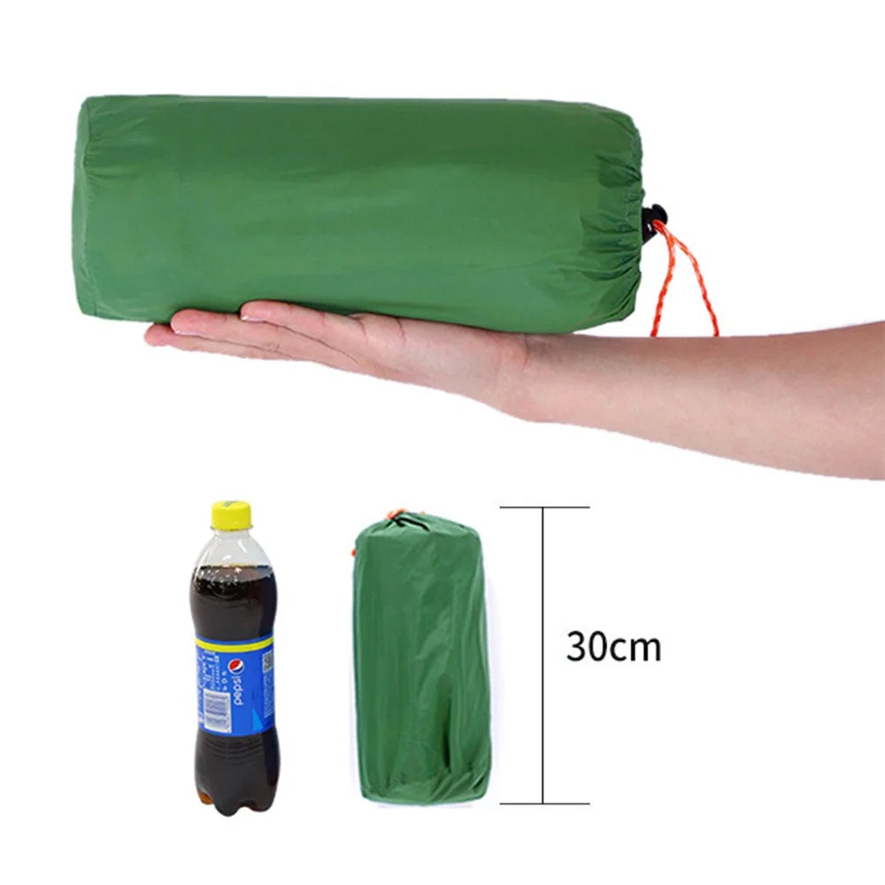 200x120CM Inflatable Sleeping Mat Built-in Foot Pump Compact Air Mattress with Pillow for Camping, Backpacking, Hiking - Army Green - 6