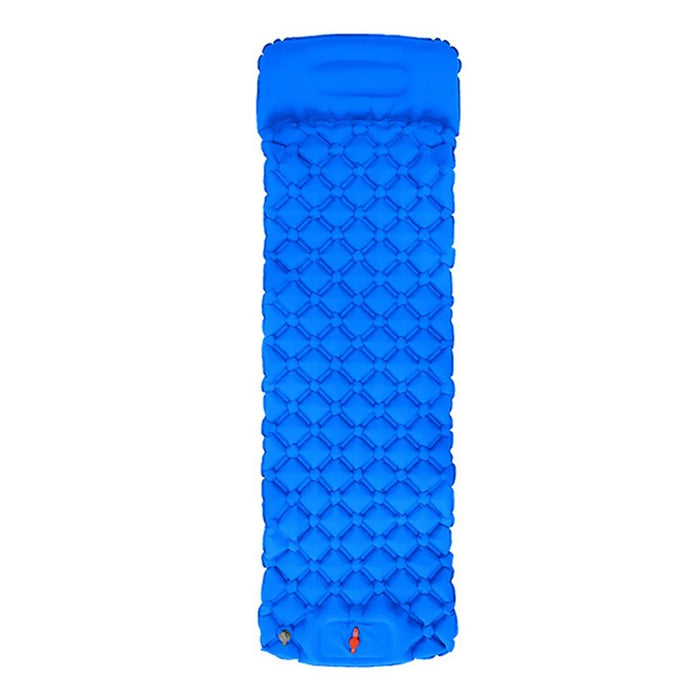 40D Nylon+TPU Moisture-proof Sleeping Mat Foot Press-type Inflation Air Mattress Camping Tent Pad - Sapphire - 1