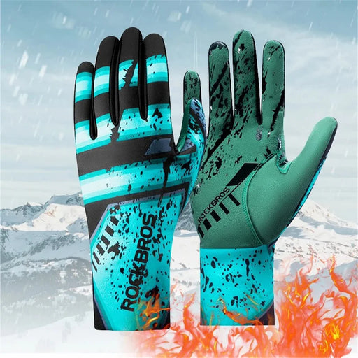 ROCKBROS S341 1 Pair Winter Bicycle Gloves Full Finger Thermal Warm Cycling Gloves - S - 2
