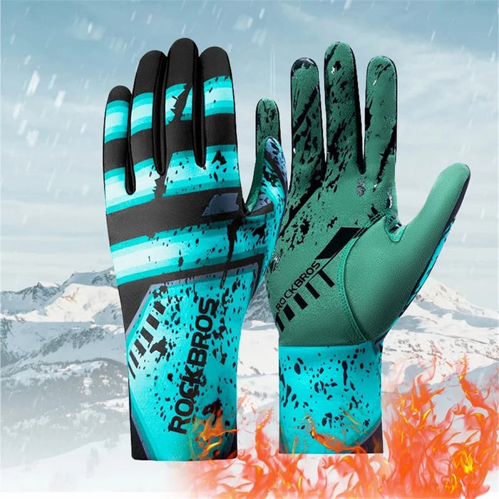 ROCKBROS S341 1 Pair Winter Bicycle Gloves Full Finger Thermal Warm Cycling Gloves - S - 2