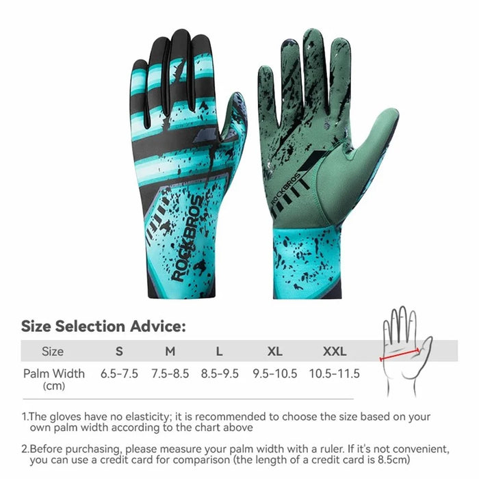 ROCKBROS S341 1 Pair Winter Bicycle Gloves Full Finger Thermal Warm Cycling Gloves - S - 7