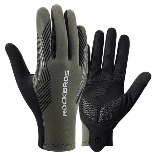 ROCKBROS S310 Cycling Gloves Touch Screen Bike Full Finger Gloves Non-slip SBR MTB Bicycle Gloves - S - 1