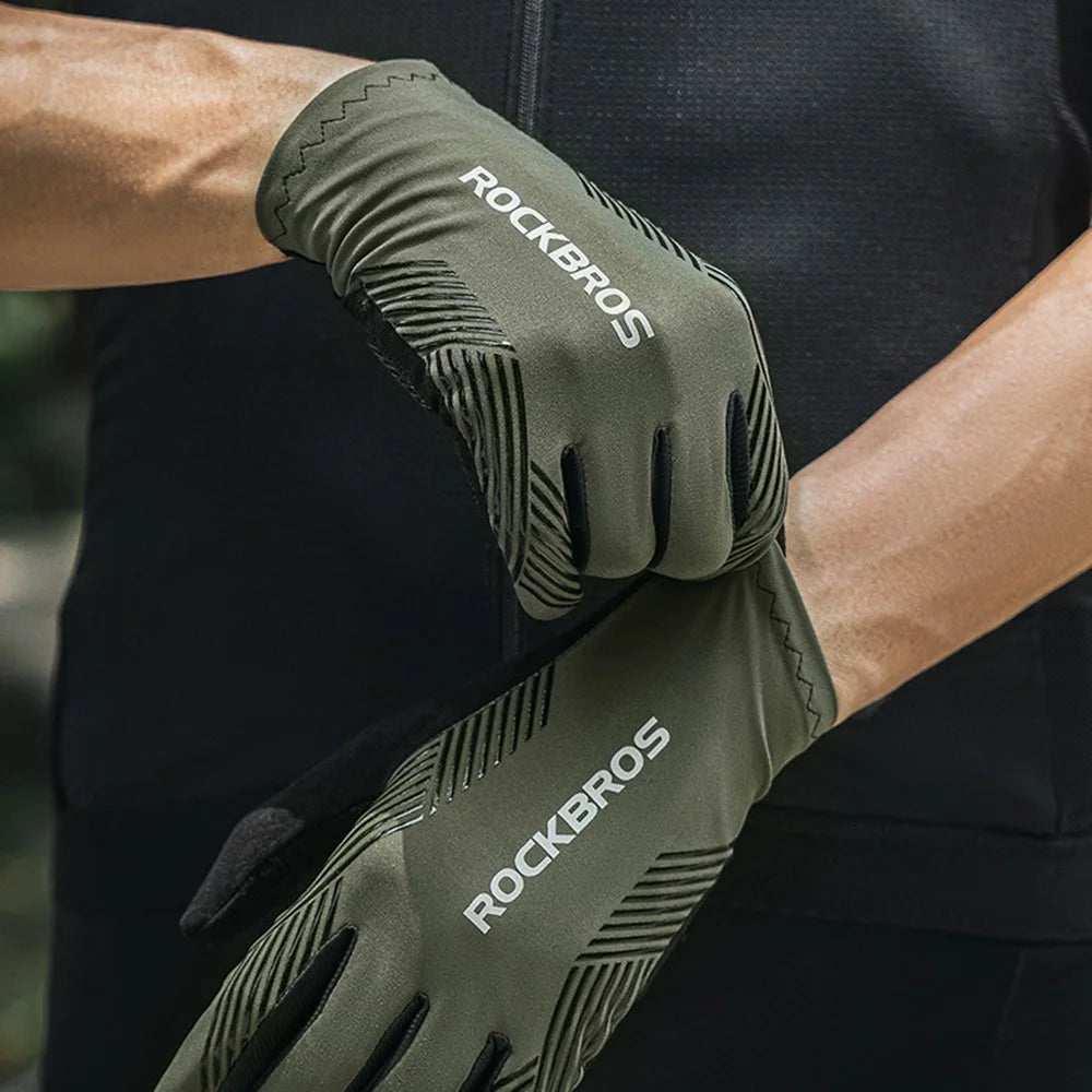 ROCKBROS S310 Cycling Gloves Touch Screen Bike Full Finger Gloves Non-slip SBR MTB Bicycle Gloves - S - 4
