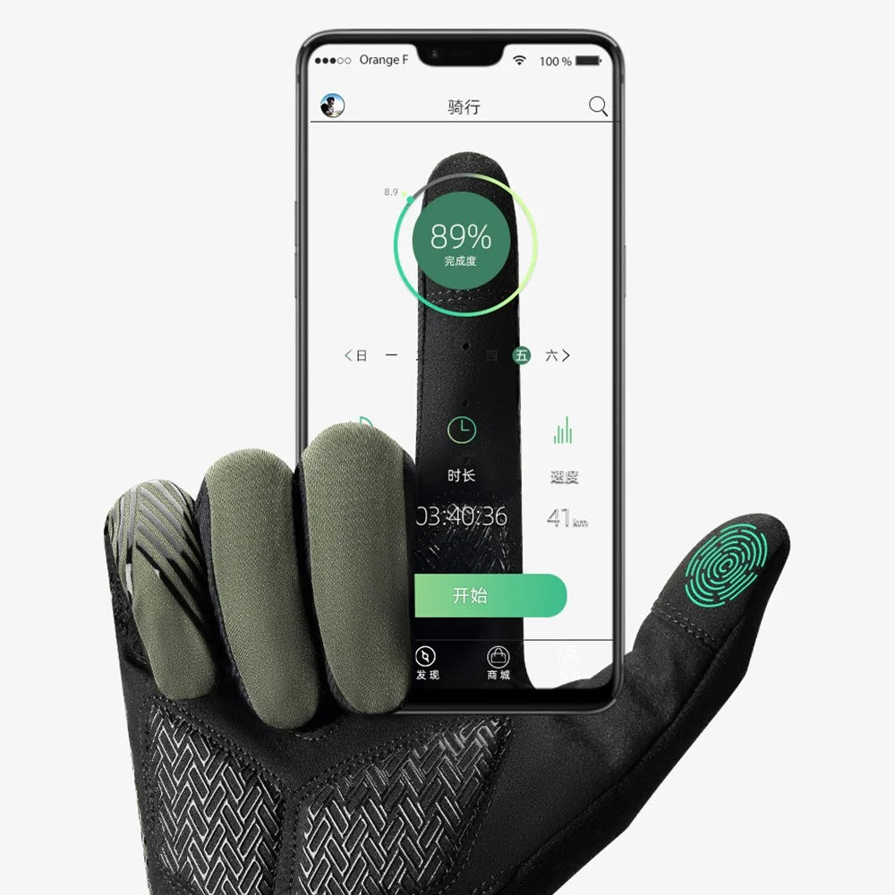 ROCKBROS S310 Cycling Gloves Touch Screen Bike Full Finger Gloves Non-slip SBR MTB Bicycle Gloves - S - 6