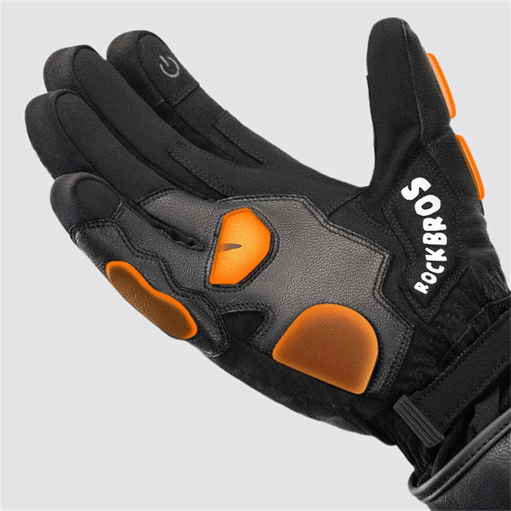 ROCKBROS Cycling Gloves Full Finger Non-slip Cycling Gloves Winter Thermal Warm Riding Gloves - S - 7