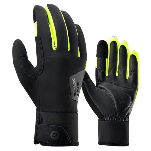 ROCKBROS S335 1 Pair Bicycle Gloves Full Finger Touch Screen Bike Gloves Winter Warm Gloves - S - 1