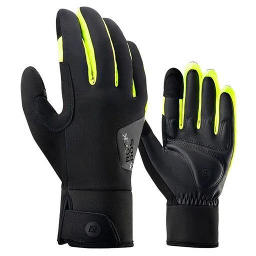ROCKBROS S335 1 Pair Bicycle Gloves Full Finger Touch Screen Bike Gloves Winter Warm Gloves - S - 1
