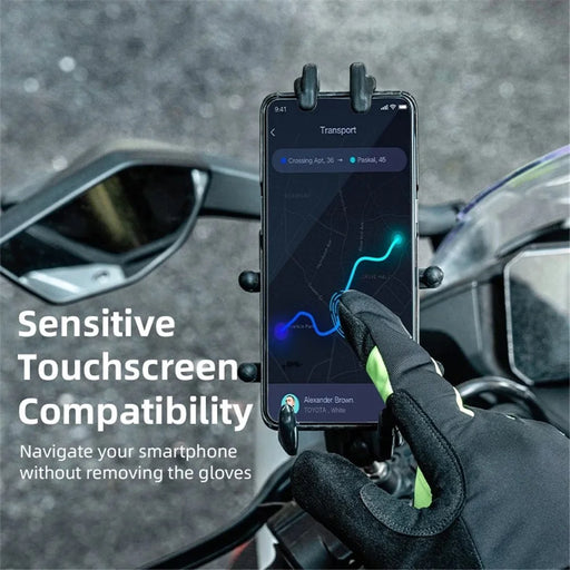 ROCKBROS S335 1 Pair Bicycle Gloves Full Finger Touch Screen Bike Gloves Winter Warm Gloves - S - 2