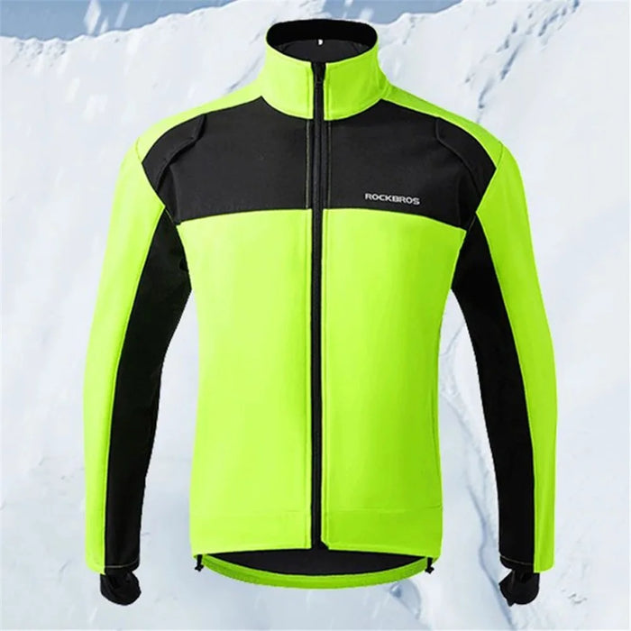 ROCKBROS Cycling Jersey Long Sleeve Thermal Fleece Bicycle Cycling Clothing - M - 2