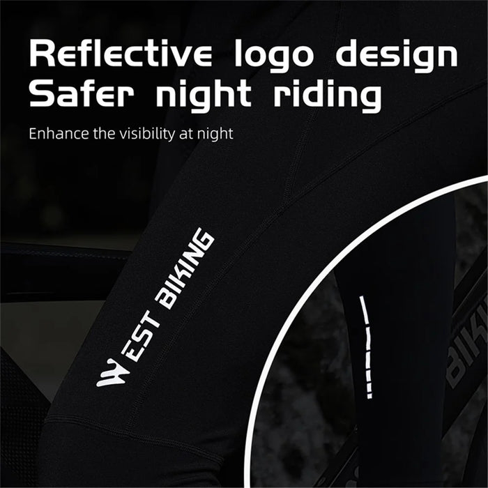 WEST BIKING YP0203130 Reflective Cycling Pants Men / Women Riding Tights Leggings 3D Padded Bike Pants - S - 4
