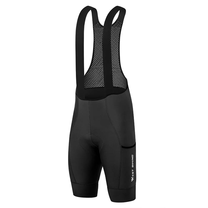 WEST BIKING YP0210012 Summer Cycling Bib Shorts Breathable Bike Riding Cloth for Men - Black  /  S - 1