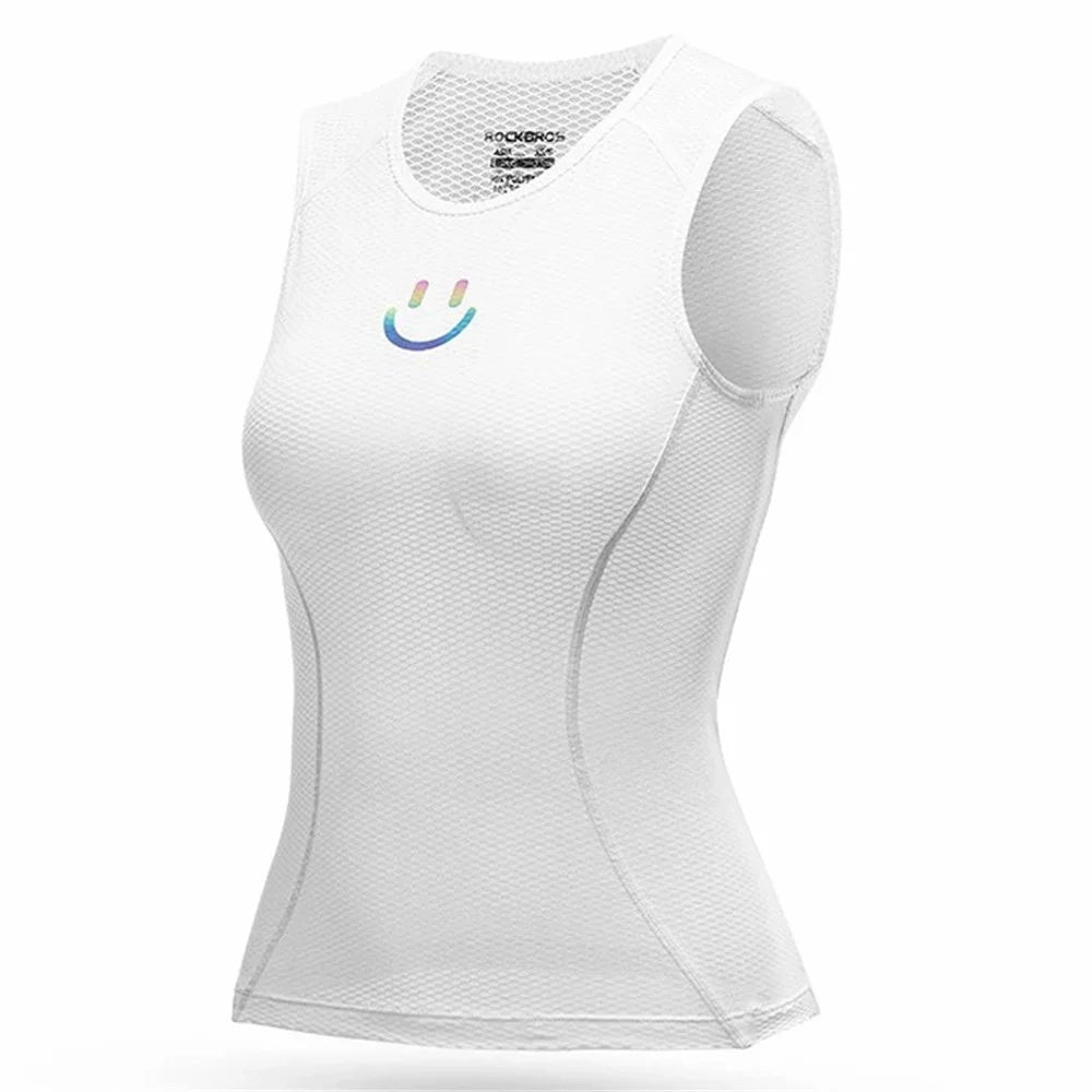 ROCKBROS YDBX001 Women Sports Vest Quick Drying Breathable Sleeveless Tank Top - White XS / S - 1