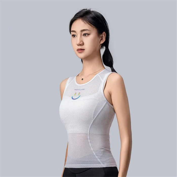 ROCKBROS YDBX001 Women Sports Vest Quick Drying Breathable Sleeveless Tank Top - White XS / S - 4