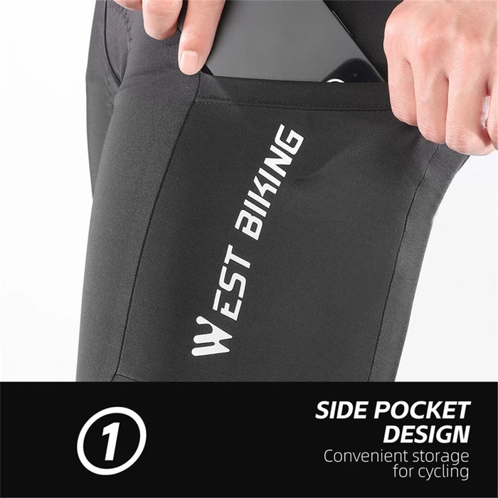 WEST BIKING YP0203132 Outdoor Cycling Built-In Sponge Pad Trousers Bicycle Riding Breathable Elastic Pants - Women S - 6