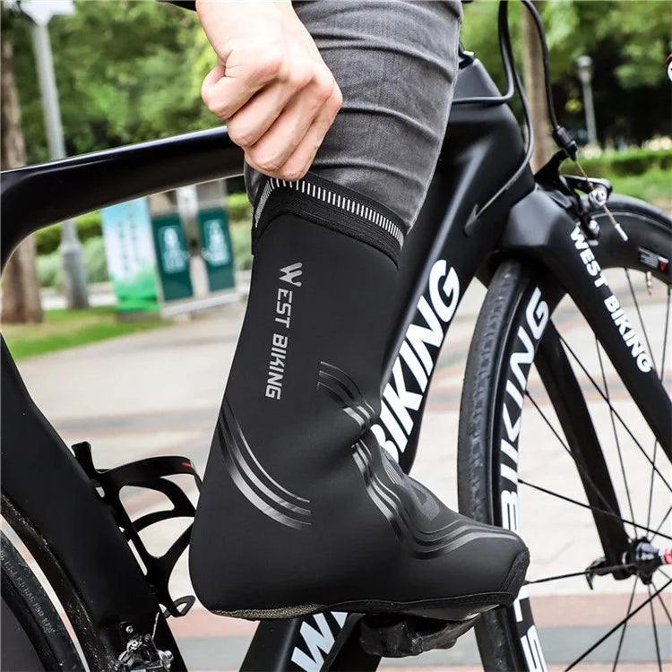 WEST BIKING Cycling Thermal Neoprene Overshoes Waterproof Windproof Toe Cycling Shoe Covers - XXL - 5
