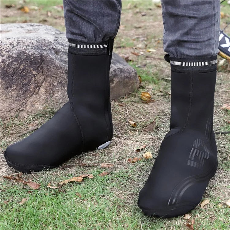 WEST BIKING Cycling Thermal Neoprene Overshoes Waterproof Windproof Toe Cycling Shoe Covers - XXL - 6