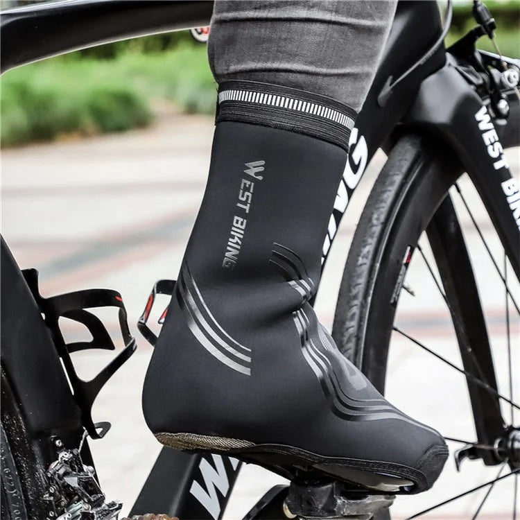 WEST BIKING Cycling Thermal Neoprene Overshoes Waterproof Windproof Toe Cycling Shoe Covers - XXL - 7