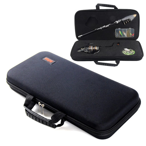 JSFUN 43.5x21.5x6cm EVA Fishing Rod Reel Bag Fishing Tool Storage Pouch with Slotted Sponge Lining - 1