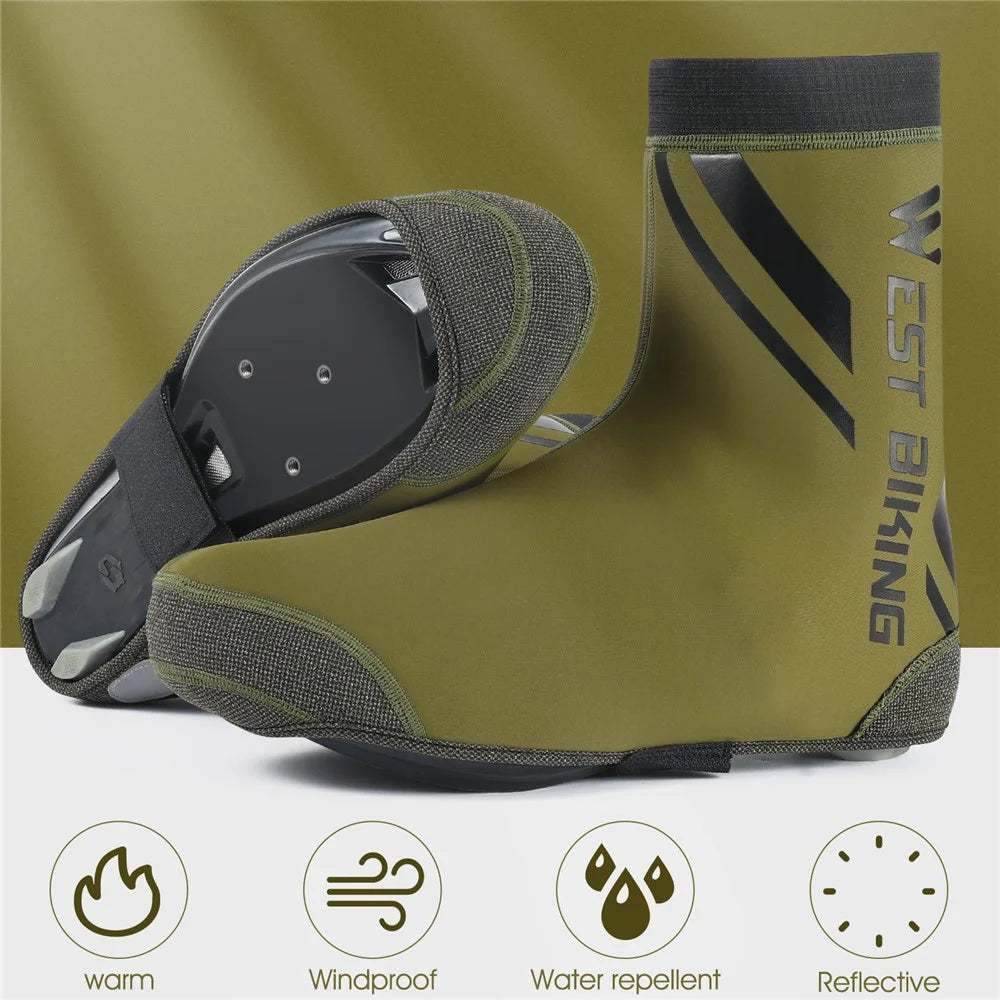 WEST BIKING Cycling Shoe Covers Waterproof Thermal Overshoes Road Bicycle Bike MTB Shoe Cover Protector - XXL - 3