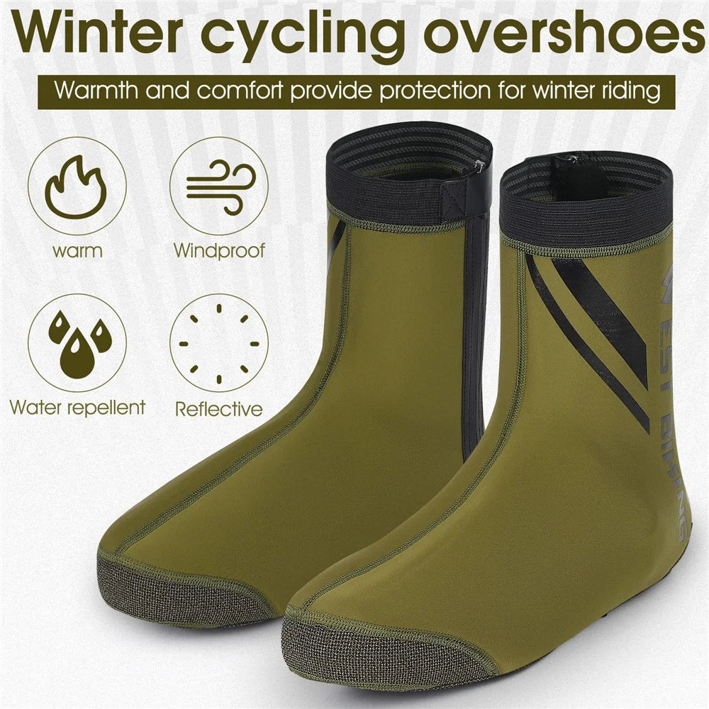 WEST BIKING Cycling Shoe Covers Waterproof Thermal Overshoes Road Bicycle Bike MTB Shoe Cover Protector - XXL - 4