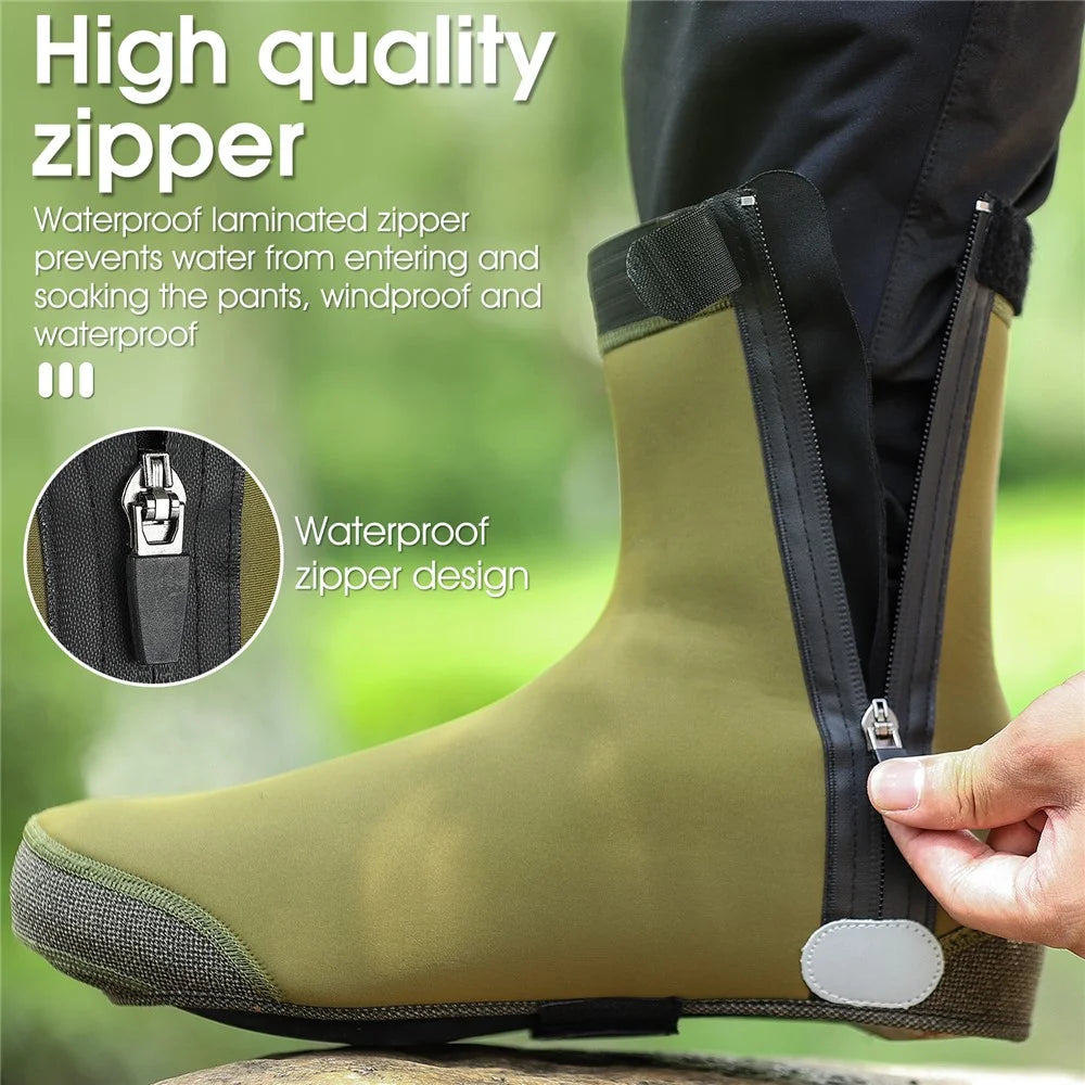 WEST BIKING Cycling Shoe Covers Waterproof Thermal Overshoes Road Bicycle Bike MTB Shoe Cover Protector - XXL - 7
