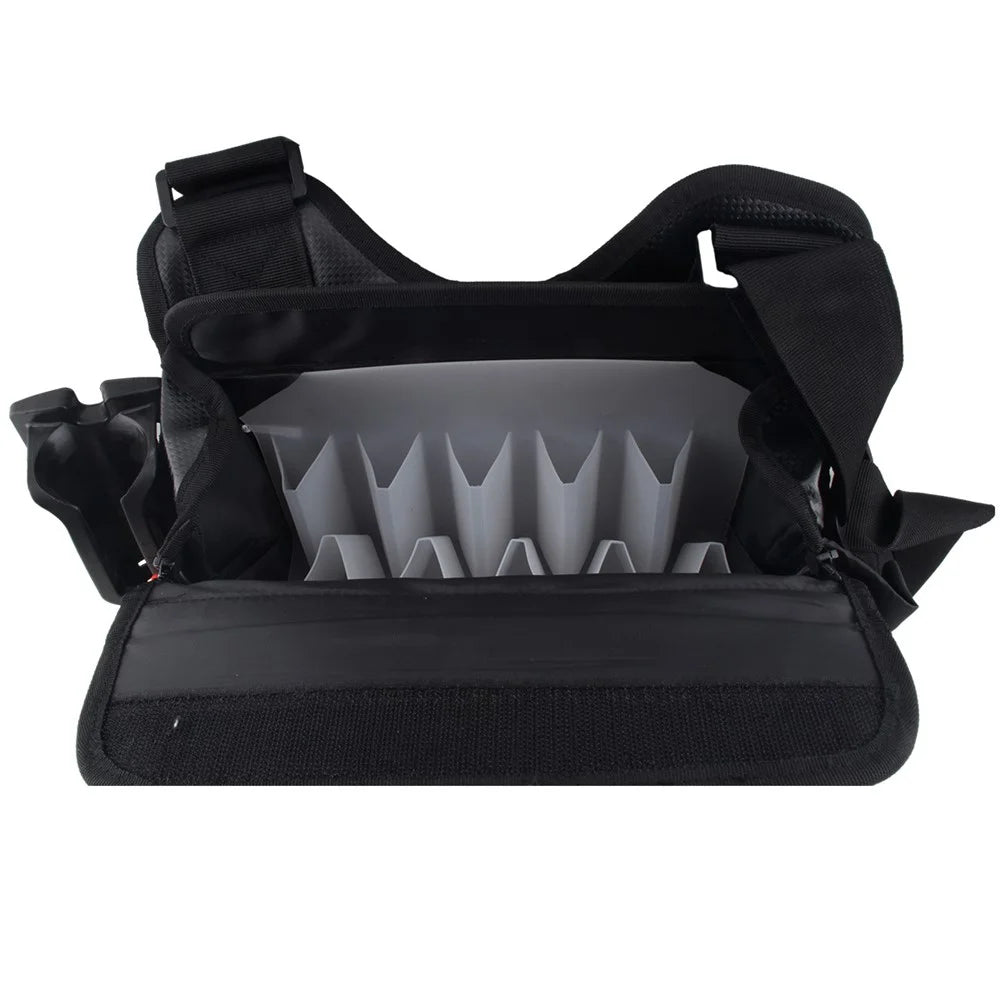 A019 Fishing Rod Holder Shrimp Lure Storage Bag Waterproof PU Leather Waist Pack - 5