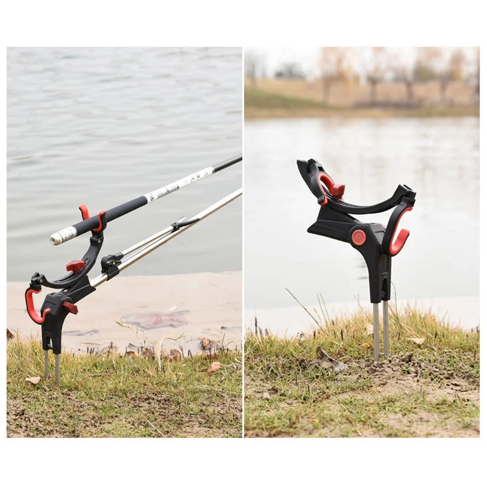 Z339 Multi-Function Fishing Rod Rack 360 Degree Adjustable Single Turret Fishing Pole Holder - 6