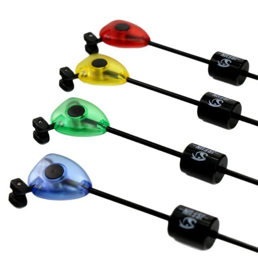 JSFUN 4Pcs / Set Fishing Bite Alarm Swinger Kit Indicator Rod Tip Lights with Storage Bag - 1
