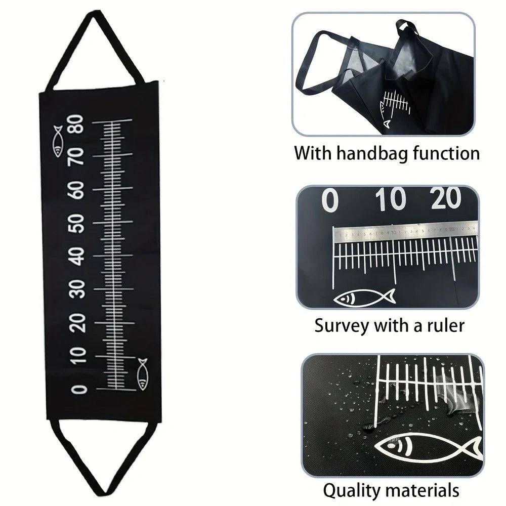 JSFUN A589-130cm Fishing Landing Mat Folding Carp Mat with Tape Measure for Outdoor Carp Trout Fishing - 3